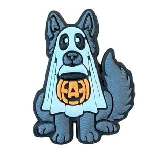 Trick or Treating Ghost Dog Croc Charm